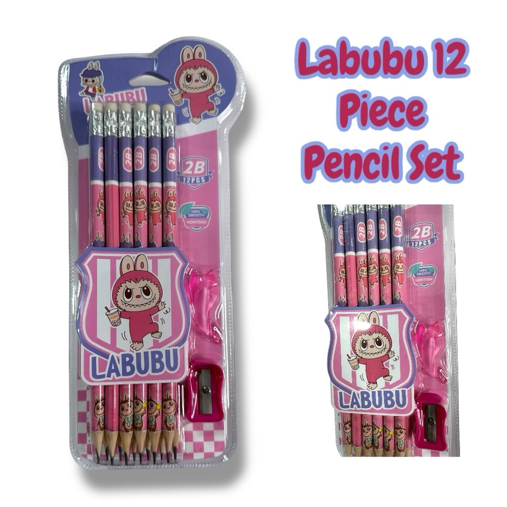 Labubu Pink Pencil Set